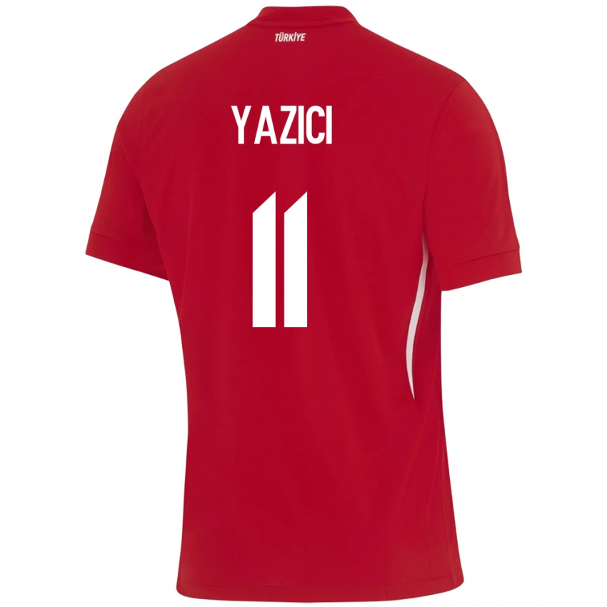 Kinder Türkei Yusuf Yazıcı #11 Rot Auswärtstrikot Trikot 24-26 T-Shirt Schweiz