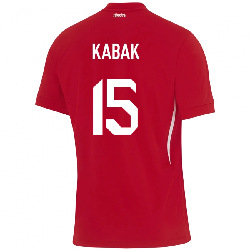 Kinder Türkei Ozan Kabak #15 Rot Auswärtstrikot Trikot 24-26 T-Shirt Schweiz