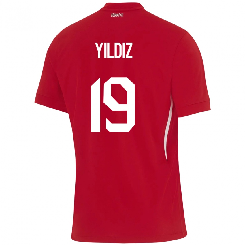 Kinder Türkei Kenan Yıldız #19 Rot Auswärtstrikot Trikot 24-26 T-Shirt Schweiz