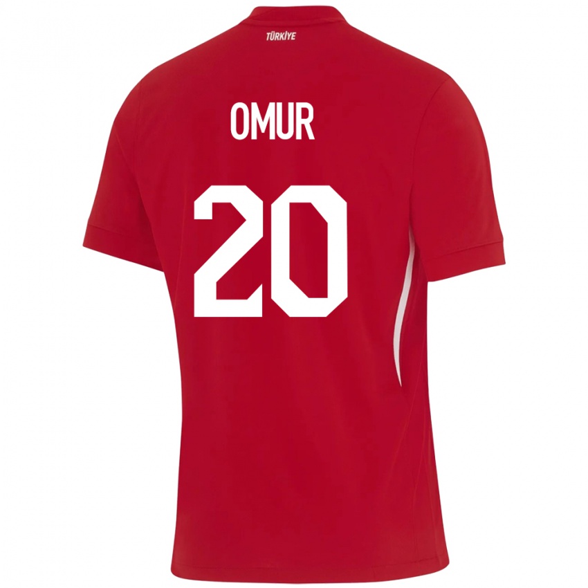 Kinder Türkei Abdülkadir Ömür #20 Rot Auswärtstrikot Trikot 24-26 T-Shirt Schweiz