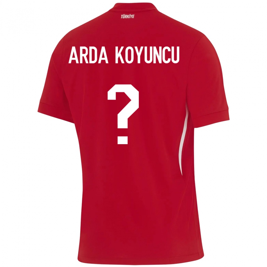 Kinder Türkei Efe Arda Koyuncu #0 Rot Auswärtstrikot Trikot 24-26 T-Shirt Schweiz