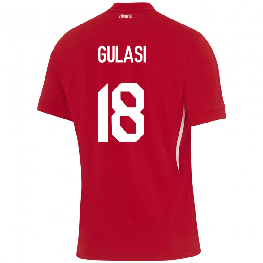 Kinder Türkei Ayman Gulasi #18 Rot Auswärtstrikot Trikot 24-26 T-Shirt Schweiz