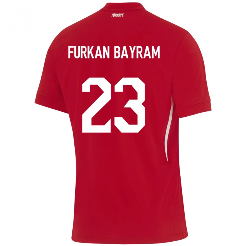 Kinder Türkei Mert Furkan Bayram #23 Rot Auswärtstrikot Trikot 24-26 T-Shirt Schweiz