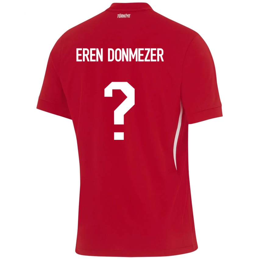 Kinder Türkei Deniz Eren Dönmezer #0 Rot Auswärtstrikot Trikot 24-26 T-Shirt Schweiz