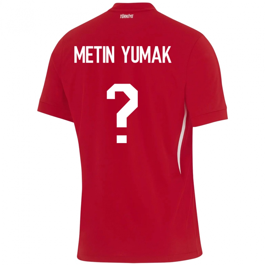 Kinder Türkei Yiğit Metin Yumak #0 Rot Auswärtstrikot Trikot 24-26 T-Shirt Schweiz