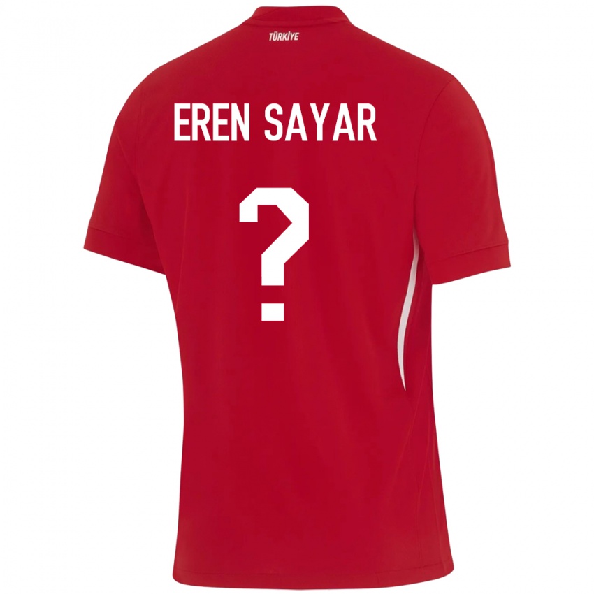 Kinder Türkei Emin Eren Sayar #0 Rot Auswärtstrikot Trikot 24-26 T-Shirt Schweiz