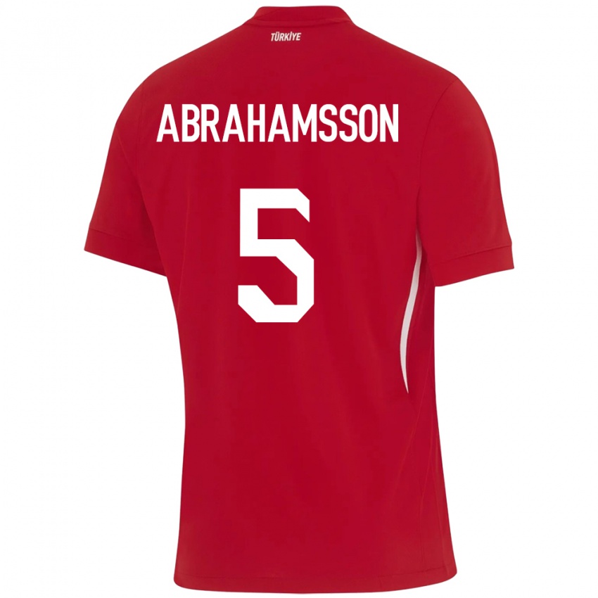 Kinder Türkei Sejde Aylin Abrahamsson #5 Rot Auswärtstrikot Trikot 24-26 T-Shirt Schweiz