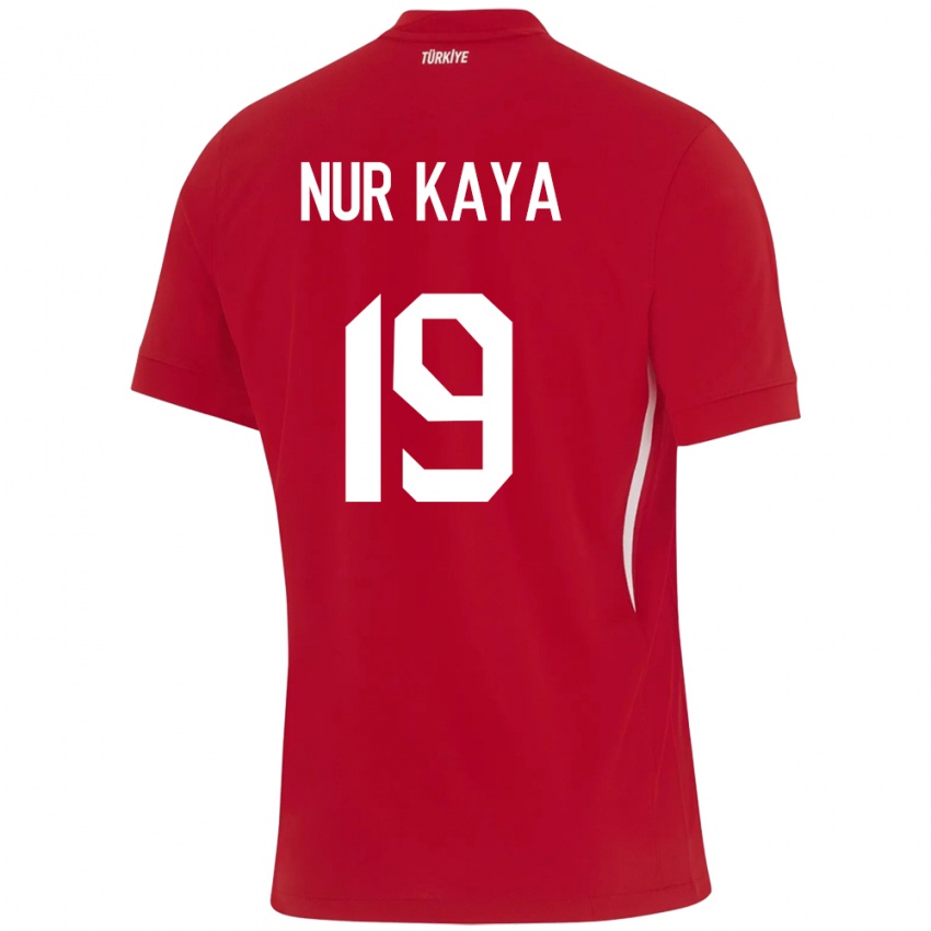 Kinder Türkei Cansu Nur Kaya #19 Rot Auswärtstrikot Trikot 24-26 T-Shirt Schweiz