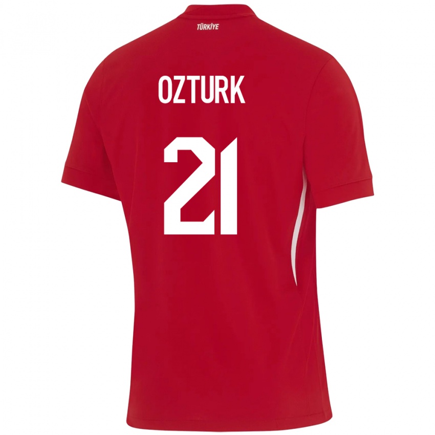 Kinder Türkei Melike Öztürk #21 Rot Auswärtstrikot Trikot 24-26 T-Shirt Schweiz