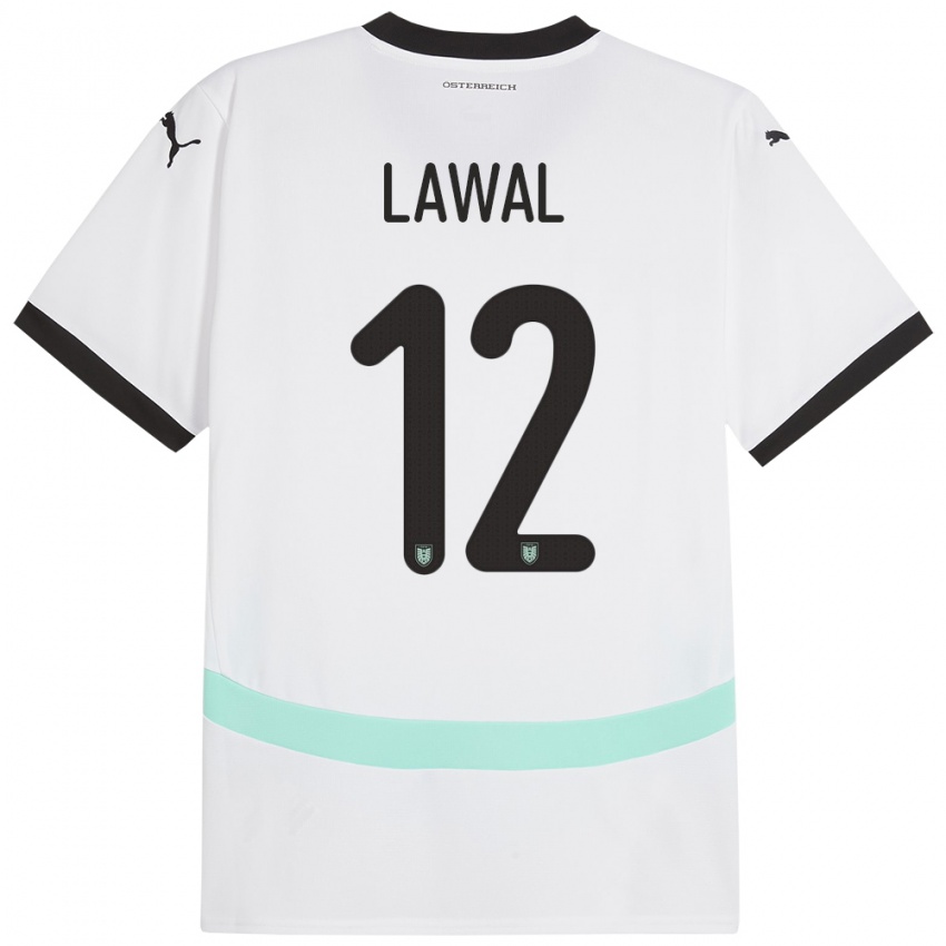 Kinder Österreich Tobias Lawal #12 Weiß Auswärtstrikot Trikot 24-26 T-Shirt Schweiz