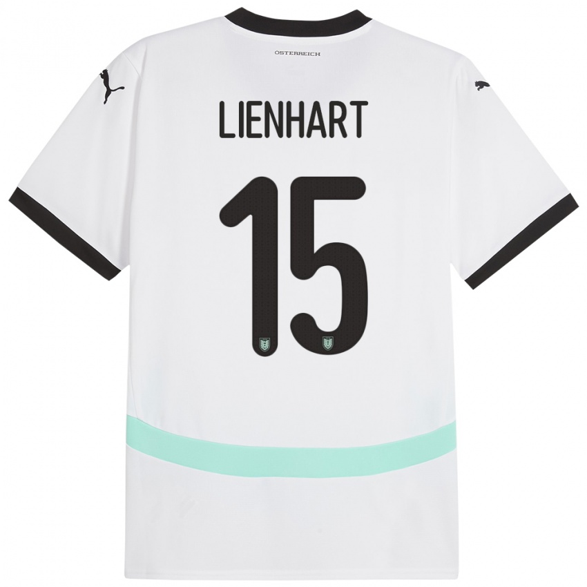 Kinder Österreich Philipp Lienhart #15 Weiß Auswärtstrikot Trikot 24-26 T-Shirt Schweiz