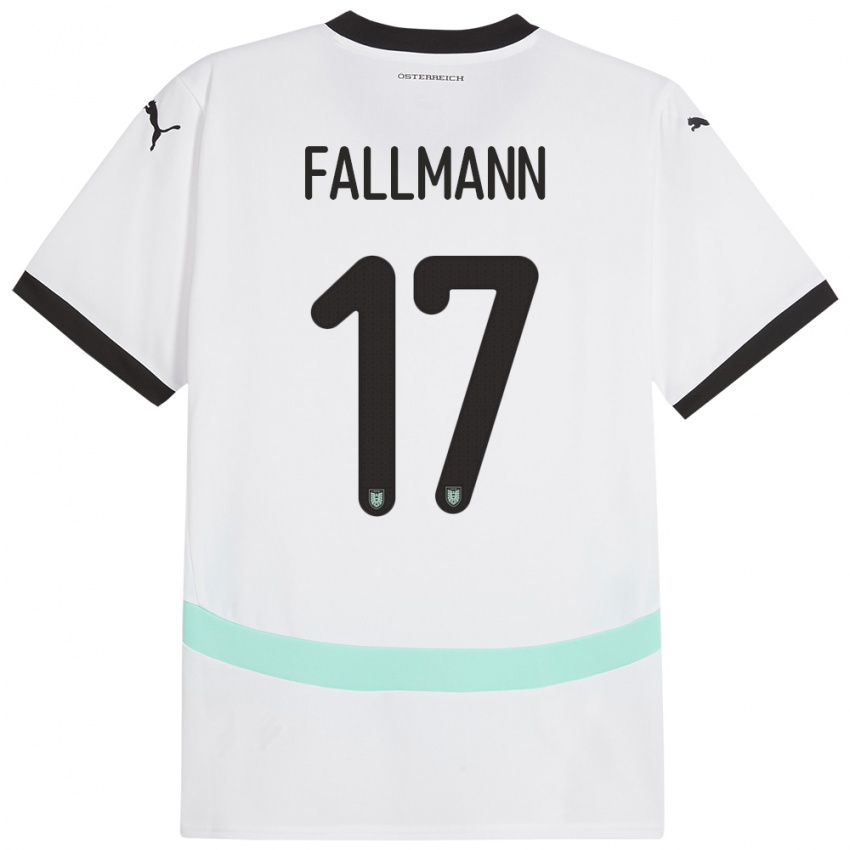 Kinder Österreich Pascal Fallmann #17 Weiß Auswärtstrikot Trikot 24-26 T-Shirt Schweiz