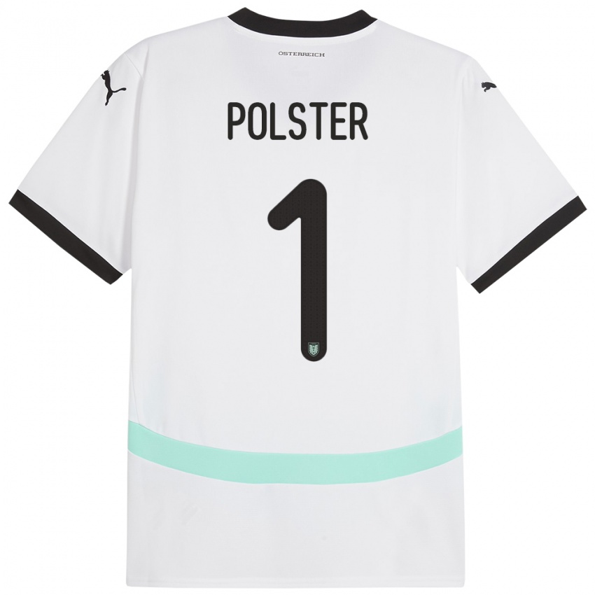 Kinder Österreich Nikolas Polster #1 Weiß Auswärtstrikot Trikot 24-26 T-Shirt Schweiz