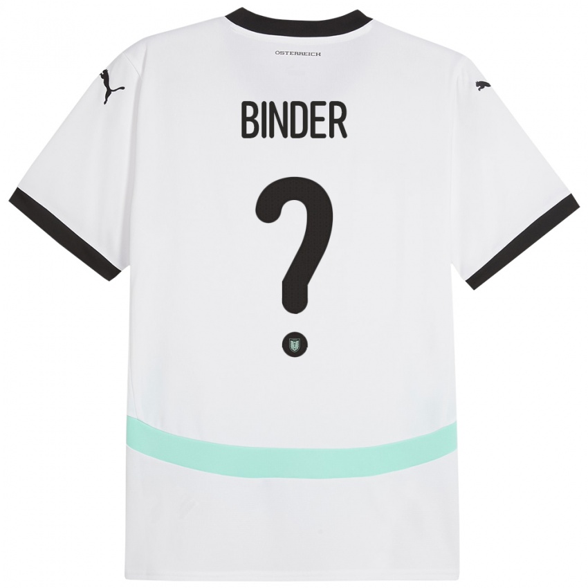 Kinder Österreich Nicolas Binder #0 Weiß Auswärtstrikot Trikot 24-26 T-Shirt Schweiz