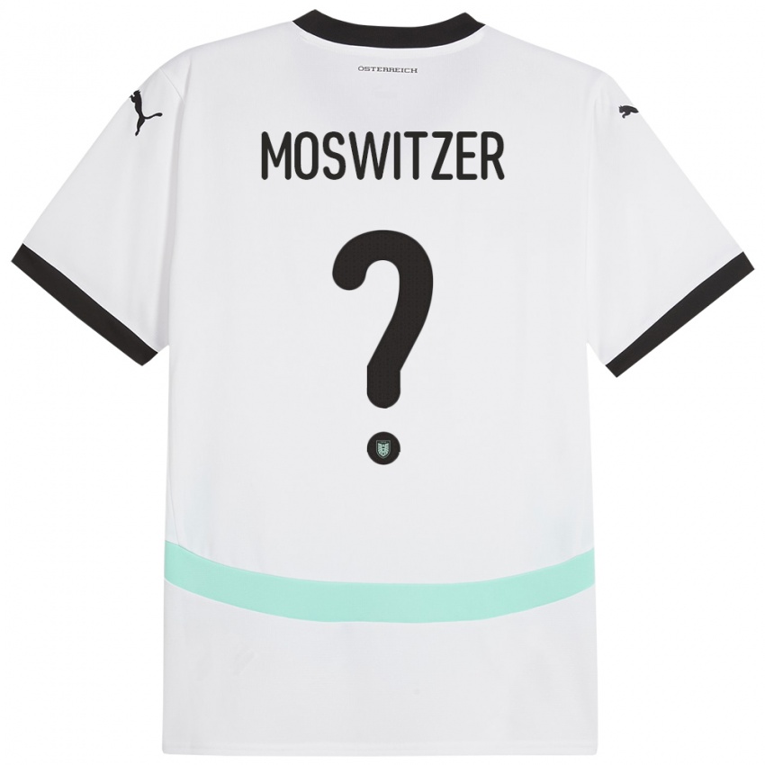 Kinder Österreich Marcel Moswitzer #0 Weiß Auswärtstrikot Trikot 24-26 T-Shirt Schweiz