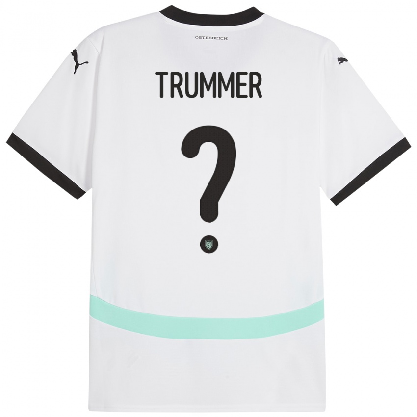 Kinder Österreich Tim Trummer #0 Weiß Auswärtstrikot Trikot 24-26 T-Shirt Schweiz