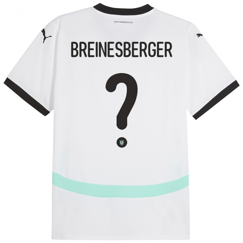 Kinder Österreich Christoph Breinesberger #0 Weiß Auswärtstrikot Trikot 24-26 T-Shirt Schweiz