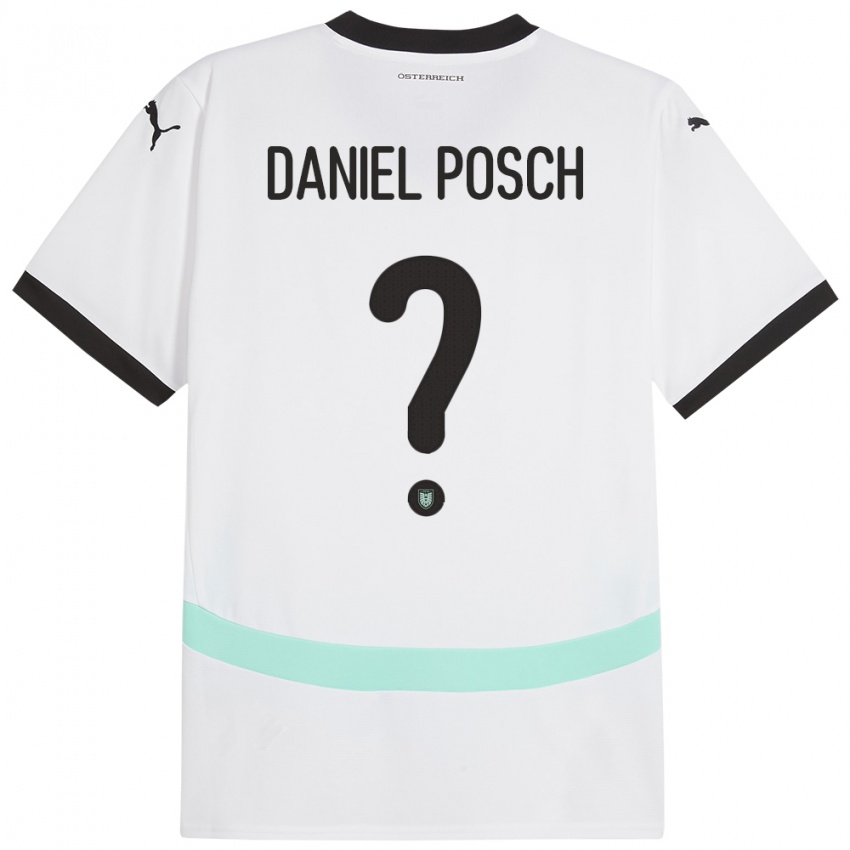 Kinder Österreich Daniel Posch #0 Weiß Auswärtstrikot Trikot 24-26 T-Shirt Schweiz