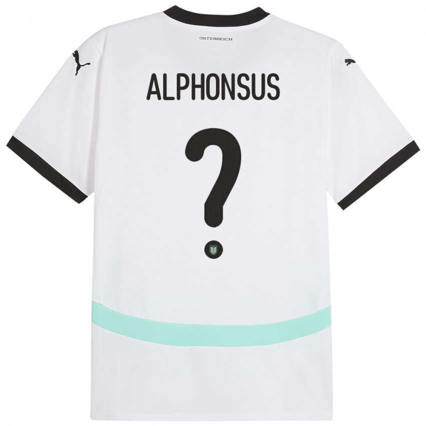 Kinder Österreich Marcel Alphonsus #0 Weiß Auswärtstrikot Trikot 24-26 T-Shirt Schweiz