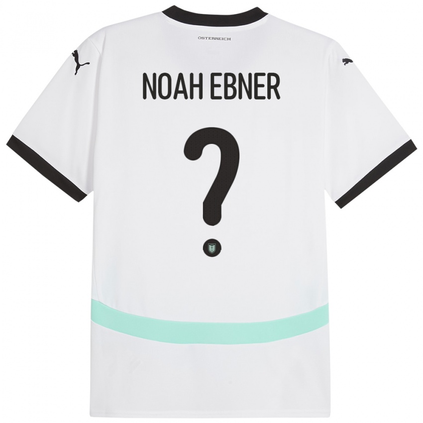 Kinder Österreich Noah Ebner #0 Weiß Auswärtstrikot Trikot 24-26 T-Shirt Schweiz