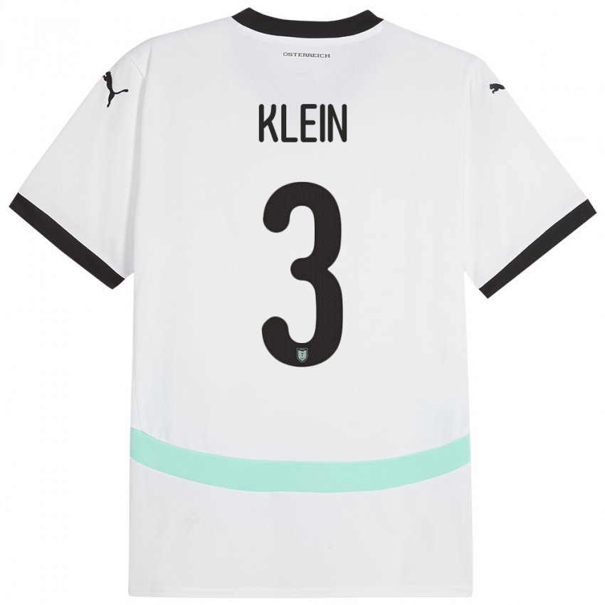 Kinder Österreich Jennifer Klein #3 Weiß Auswärtstrikot Trikot 24-26 T-Shirt Schweiz