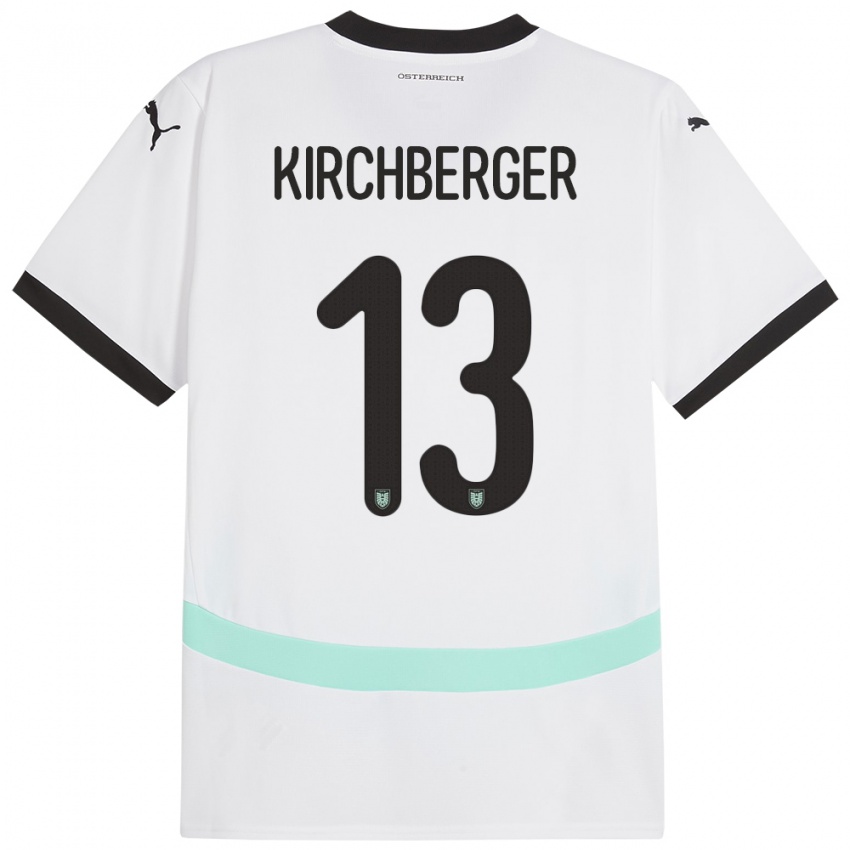 Kinder Österreich Virginia Kirchberger #13 Weiß Auswärtstrikot Trikot 24-26 T-Shirt Schweiz