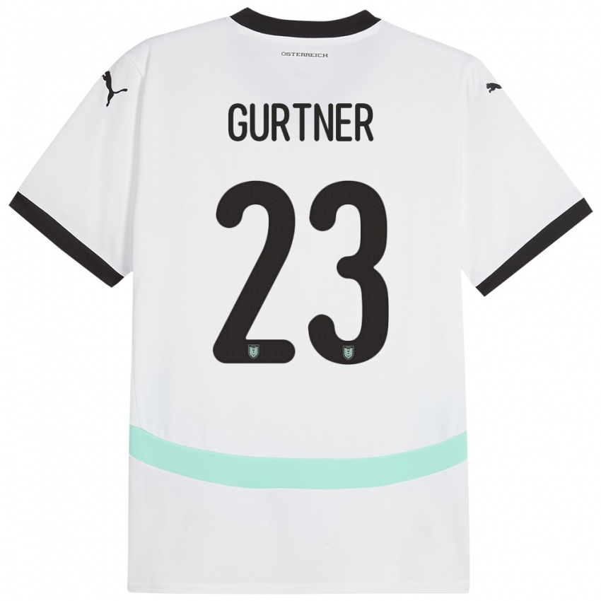 Kinder Österreich Andrea Gurtner #23 Weiß Auswärtstrikot Trikot 24-26 T-Shirt Schweiz