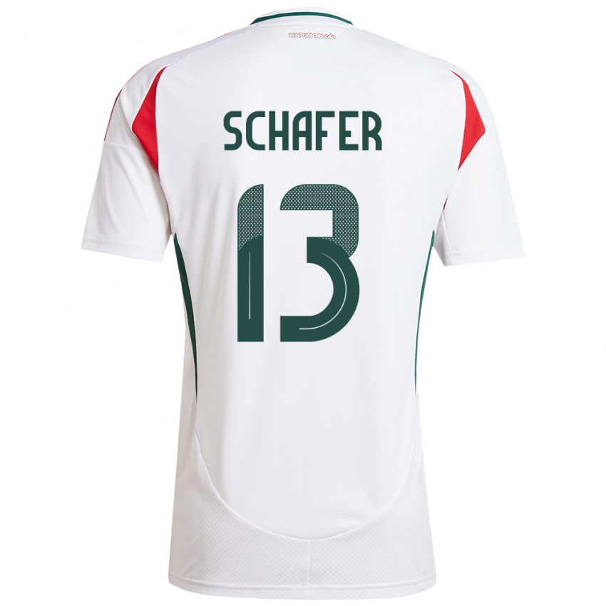 Kinder Ungarn András Schäfer #13 Weiß Auswärtstrikot Trikot 24-26 T-Shirt Schweiz