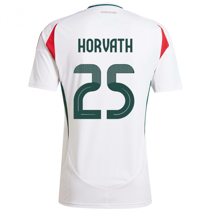 Kinder Ungarn Krisztofer Horváth #25 Weiß Auswärtstrikot Trikot 24-26 T-Shirt Schweiz