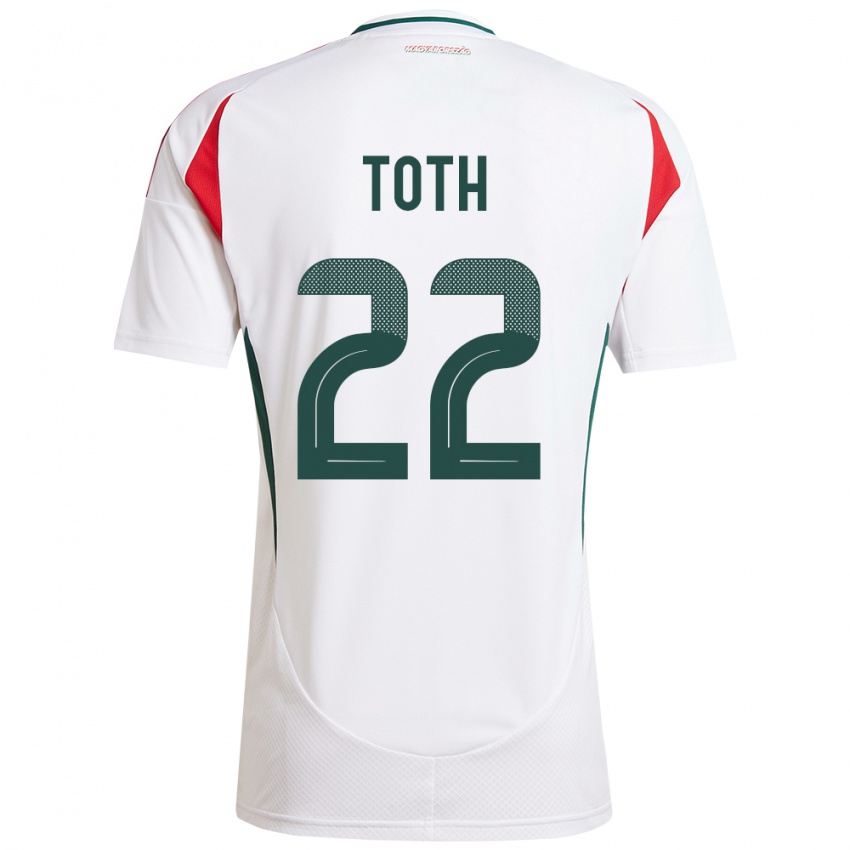 Kinder Ungarn Balázs Tóth #22 Weiß Auswärtstrikot Trikot 24-26 T-Shirt Schweiz