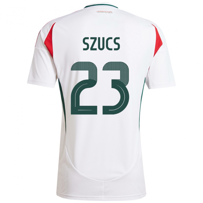 Kinder Ungarn Tamás Szűcs #23 Weiß Auswärtstrikot Trikot 24-26 T-Shirt Schweiz