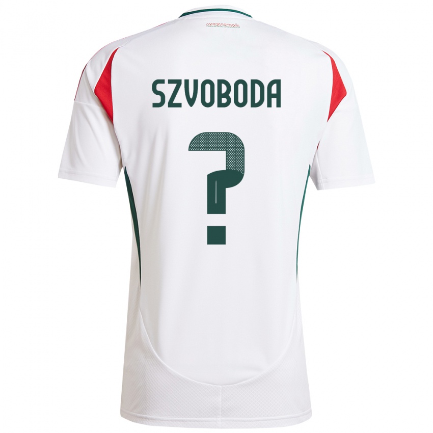 Kinder Ungarn Dániel Szvoboda #0 Weiß Auswärtstrikot Trikot 24-26 T-Shirt Schweiz