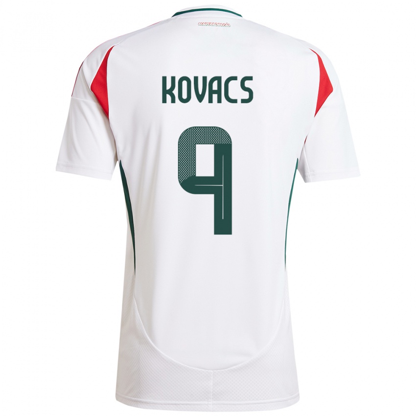 Kinder Ungarn Patrik Kovács #9 Weiß Auswärtstrikot Trikot 24-26 T-Shirt Schweiz