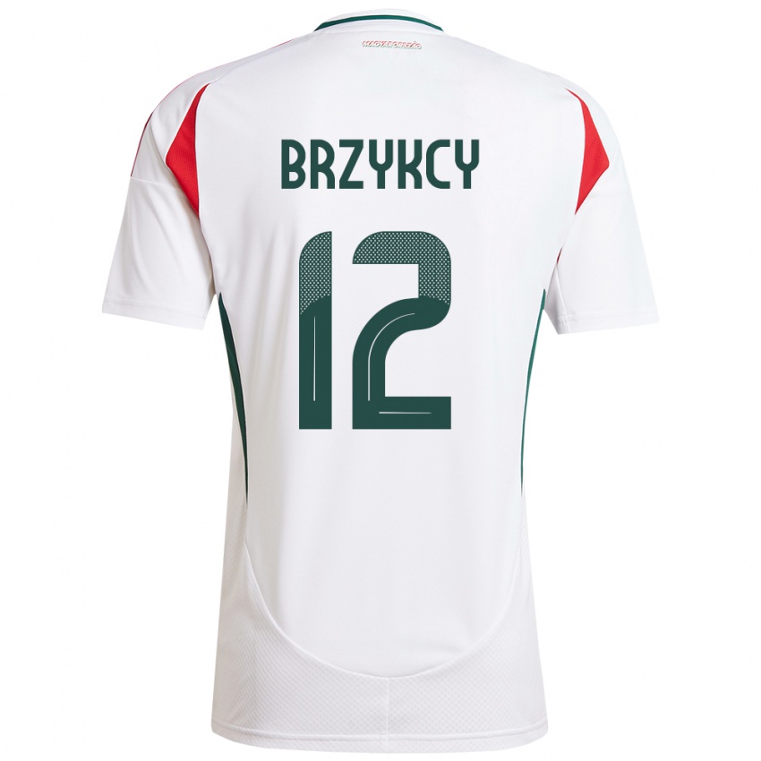 Kinder Ungarn Lauren Brzykcy #12 Weiß Auswärtstrikot Trikot 24-26 T-Shirt Schweiz