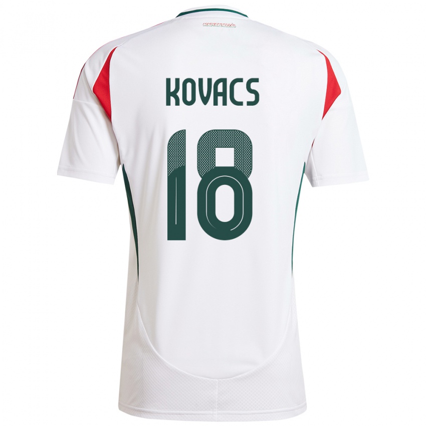 Kinder Ungarn Laura Kovács #18 Weiß Auswärtstrikot Trikot 24-26 T-Shirt Schweiz