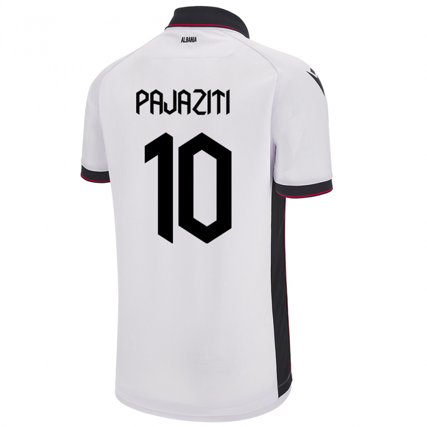 Kinder Albanien Adrion Pajaziti #10 Weiß Auswärtstrikot Trikot 24-26 T-Shirt Schweiz