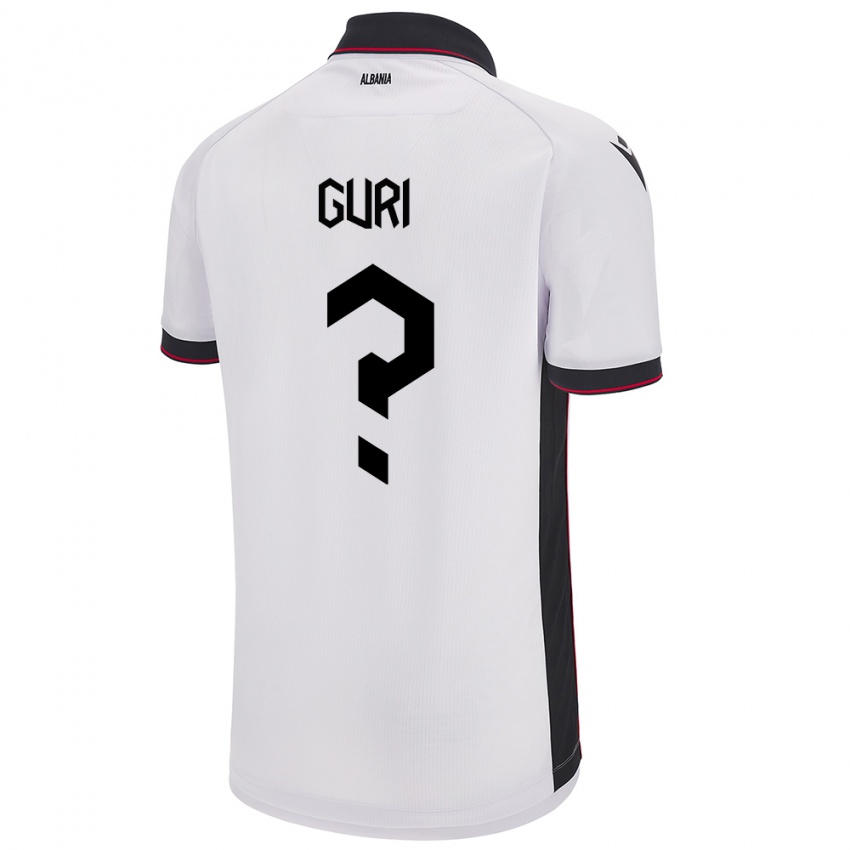 Kinder Albanien Gabriel Guri #0 Weiß Auswärtstrikot Trikot 24-26 T-Shirt Schweiz