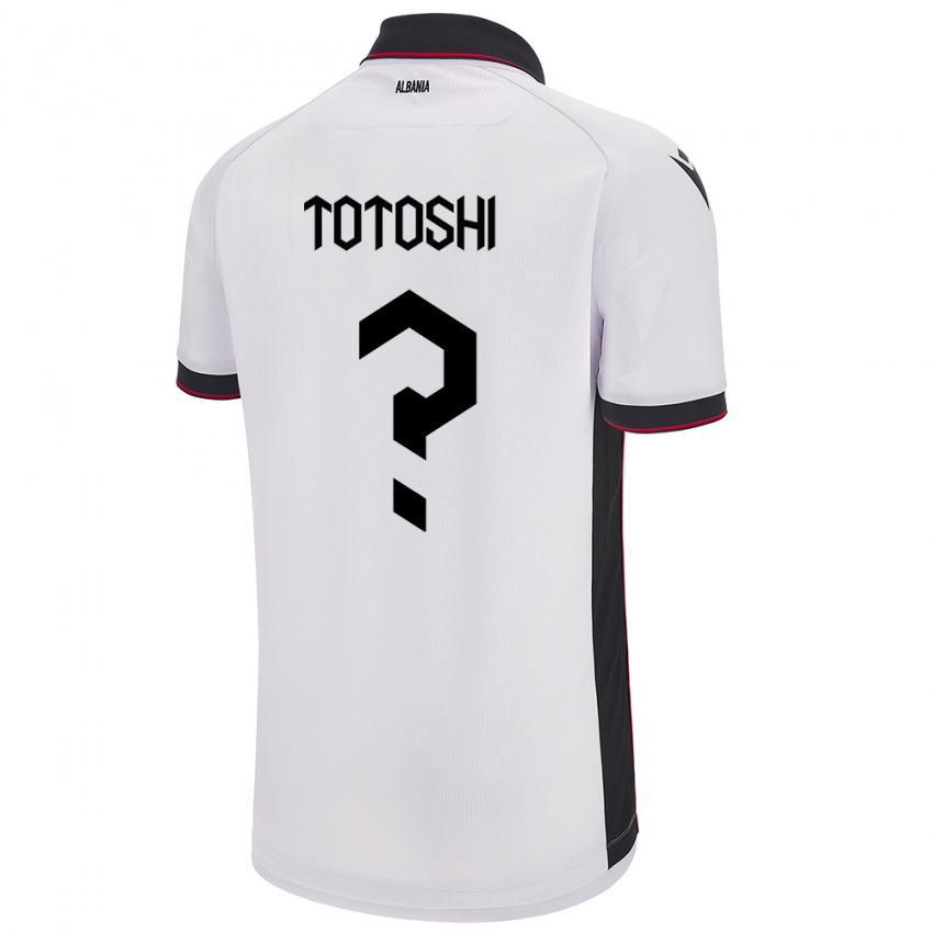 Kinder Albanien Klevi Totoshi #0 Weiß Auswärtstrikot Trikot 24-26 T-Shirt Schweiz