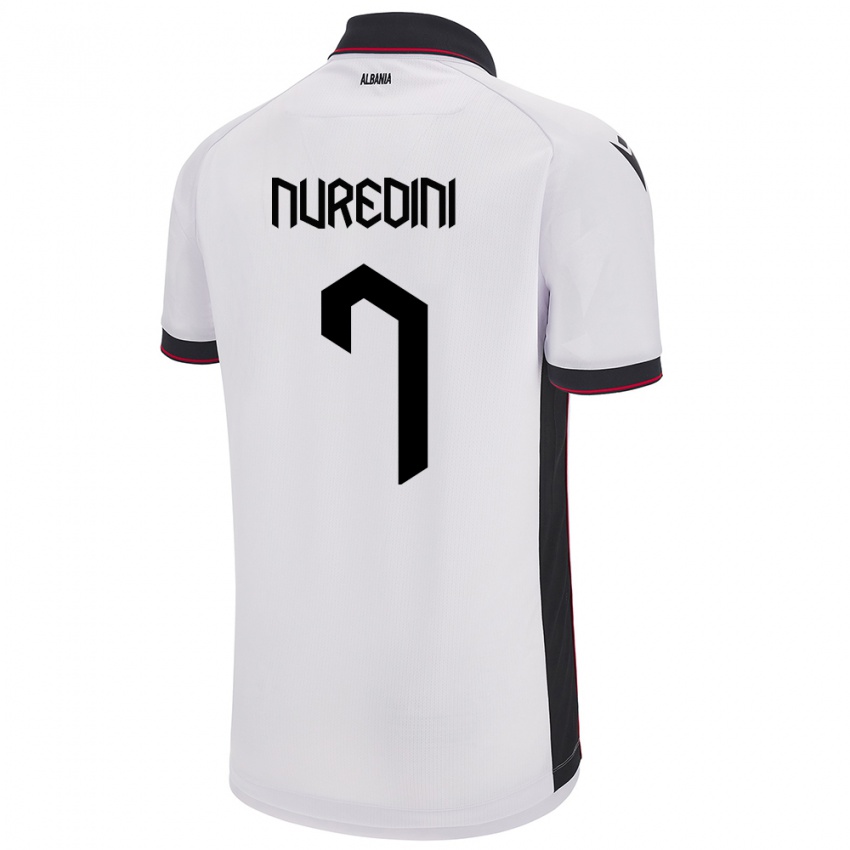 Kinder Albanien Joi Nuredini #7 Weiß Auswärtstrikot Trikot 24-26 T-Shirt Schweiz