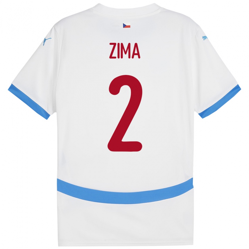 Kinder Tschechien David Zima #2 Weiß Auswärtstrikot Trikot 24-26 T-Shirt Schweiz