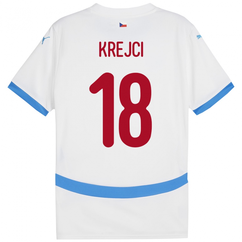 Kinder Tschechien Ladislav Krejci #18 Weiß Auswärtstrikot Trikot 24-26 T-Shirt Schweiz