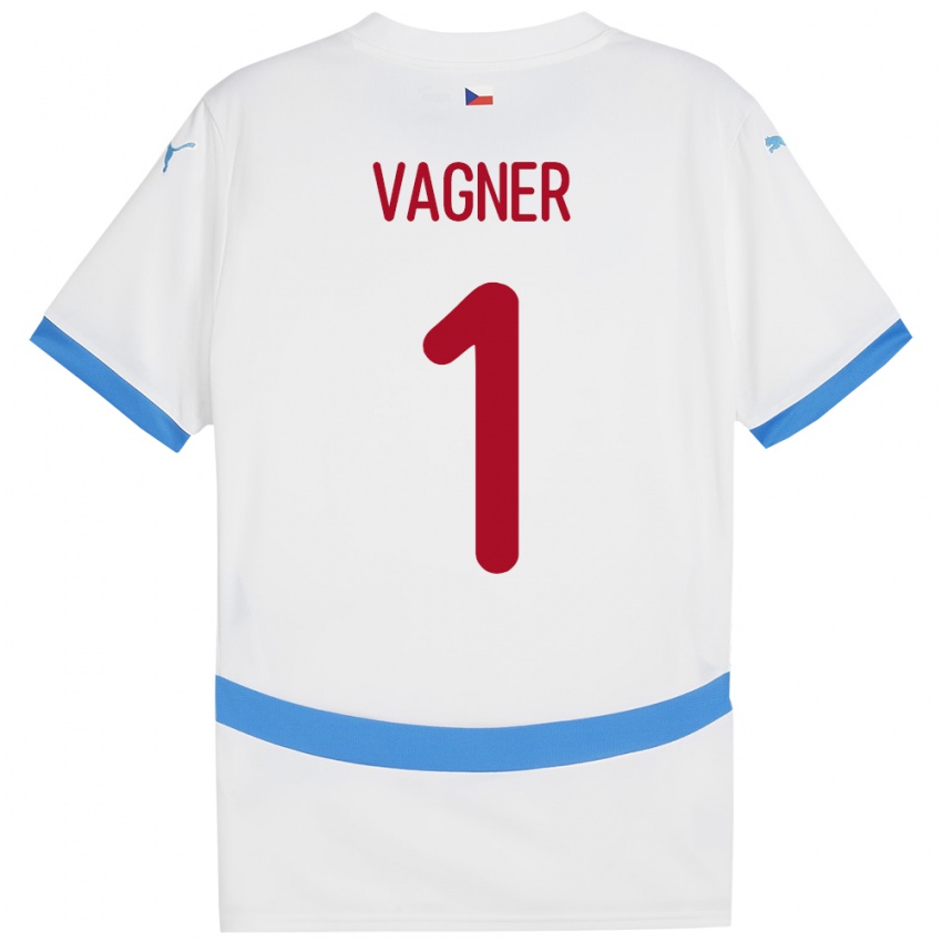 Kinder Tschechien Matyas Vagner #1 Weiß Auswärtstrikot Trikot 24-26 T-Shirt Schweiz