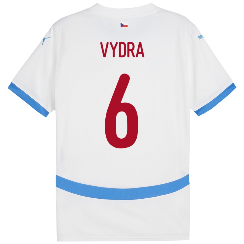 Kinder Tschechien Patrik Vydra #6 Weiß Auswärtstrikot Trikot 24-26 T-Shirt Schweiz