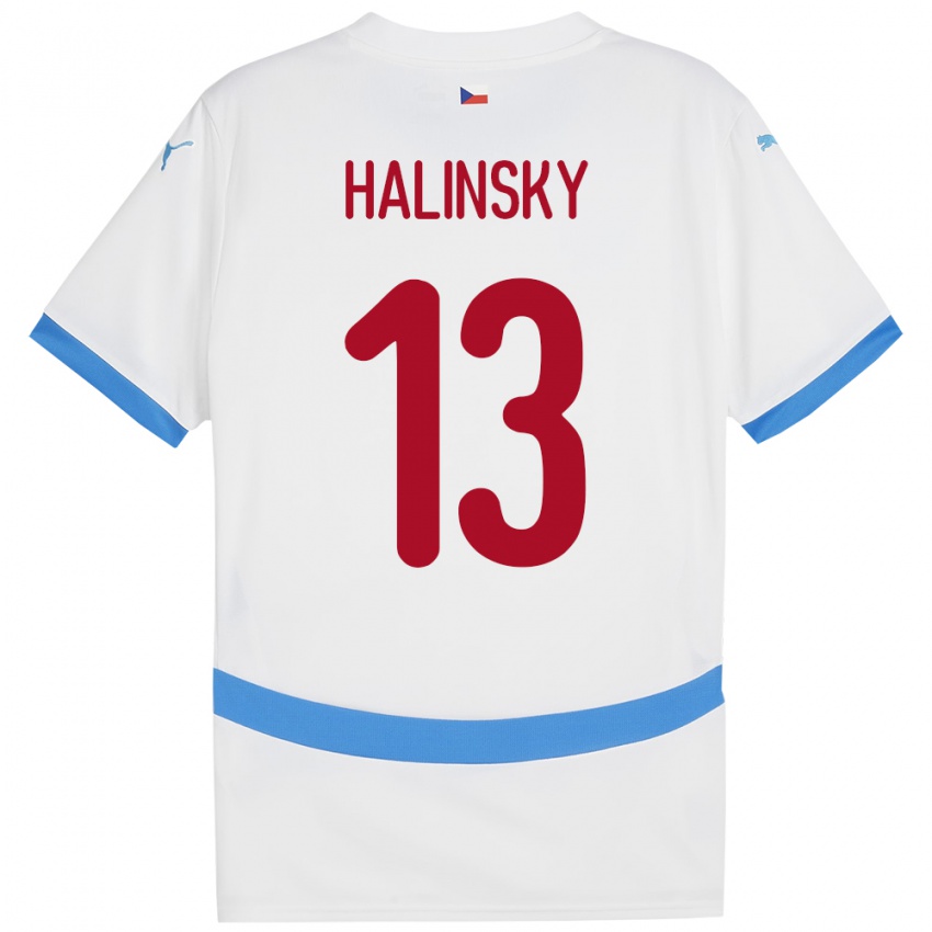 Kinder Tschechien Denis Halinsky #13 Weiß Auswärtstrikot Trikot 24-26 T-Shirt Schweiz