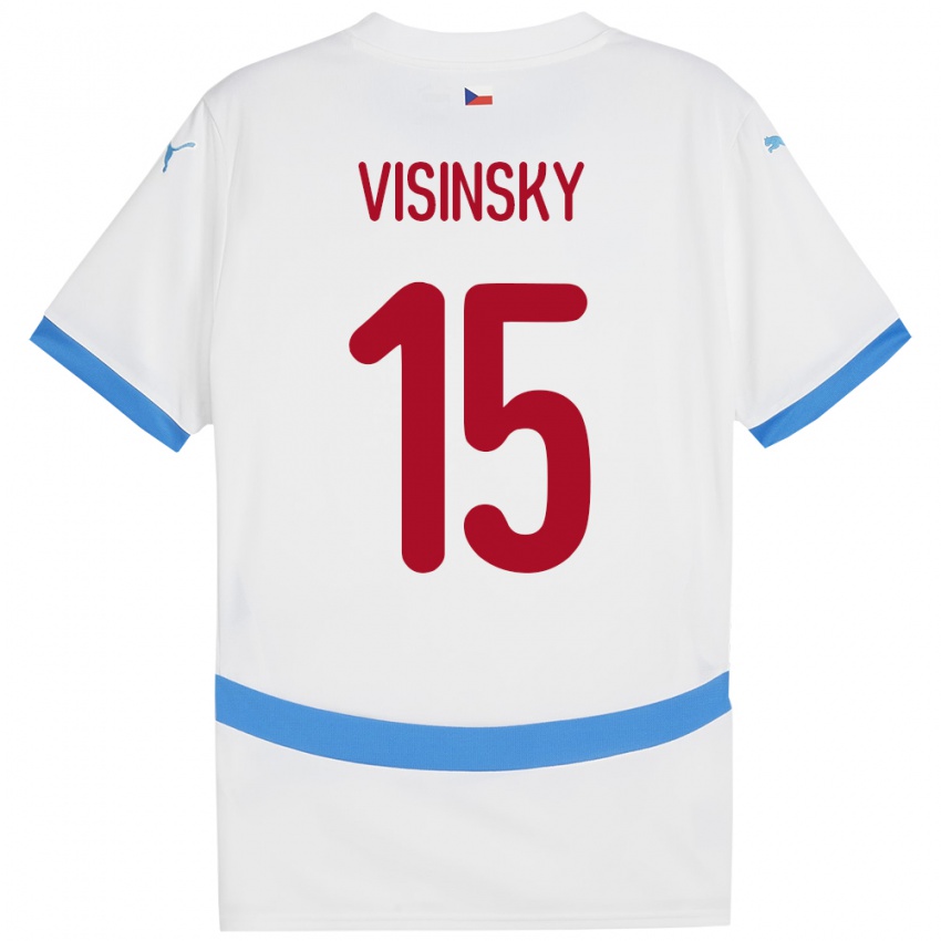 Kinder Tschechien Denis Visinsky #15 Weiß Auswärtstrikot Trikot 24-26 T-Shirt Schweiz