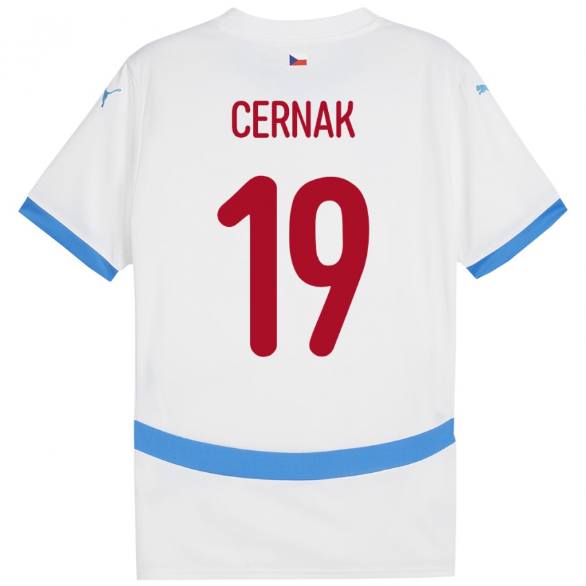 Kinder Tschechien Michal Cernak #19 Weiß Auswärtstrikot Trikot 24-26 T-Shirt Schweiz