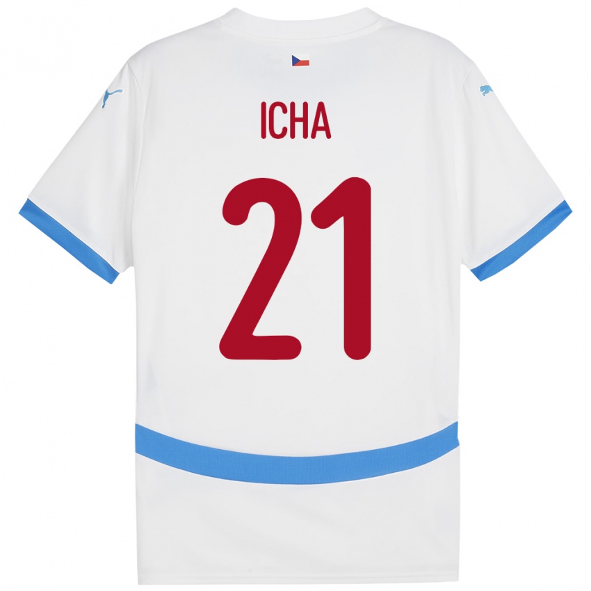 Kinder Tschechien Marek Icha #21 Weiß Auswärtstrikot Trikot 24-26 T-Shirt Schweiz