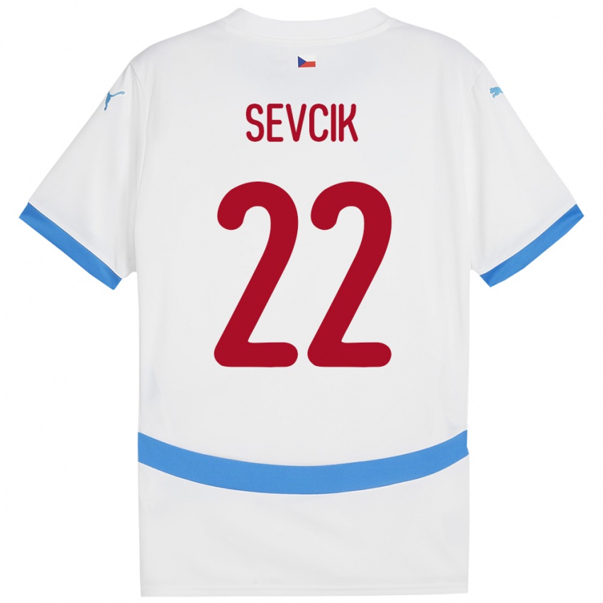 Kinder Tschechien Michal Sevcik #22 Weiß Auswärtstrikot Trikot 24-26 T-Shirt Schweiz