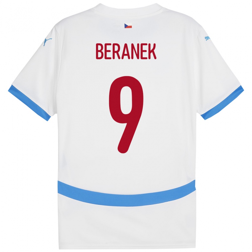 Kinder Tschechien Marek Beranek #9 Weiß Auswärtstrikot Trikot 24-26 T-Shirt Schweiz