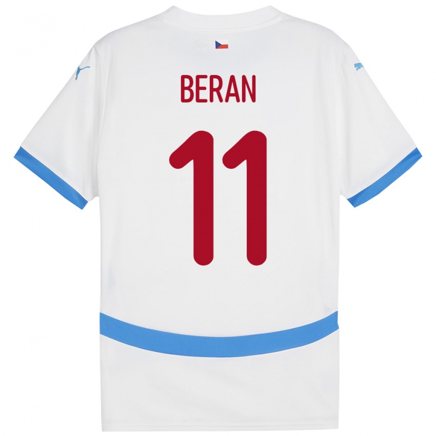 Kinder Tschechien Stepan Beran #11 Weiß Auswärtstrikot Trikot 24-26 T-Shirt Schweiz